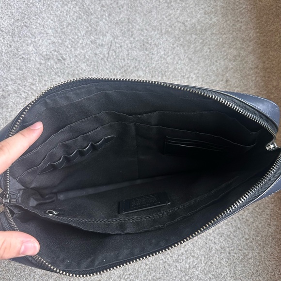 Coach Blue Crocodile Embossed Briefcase - Picture 2 of 3